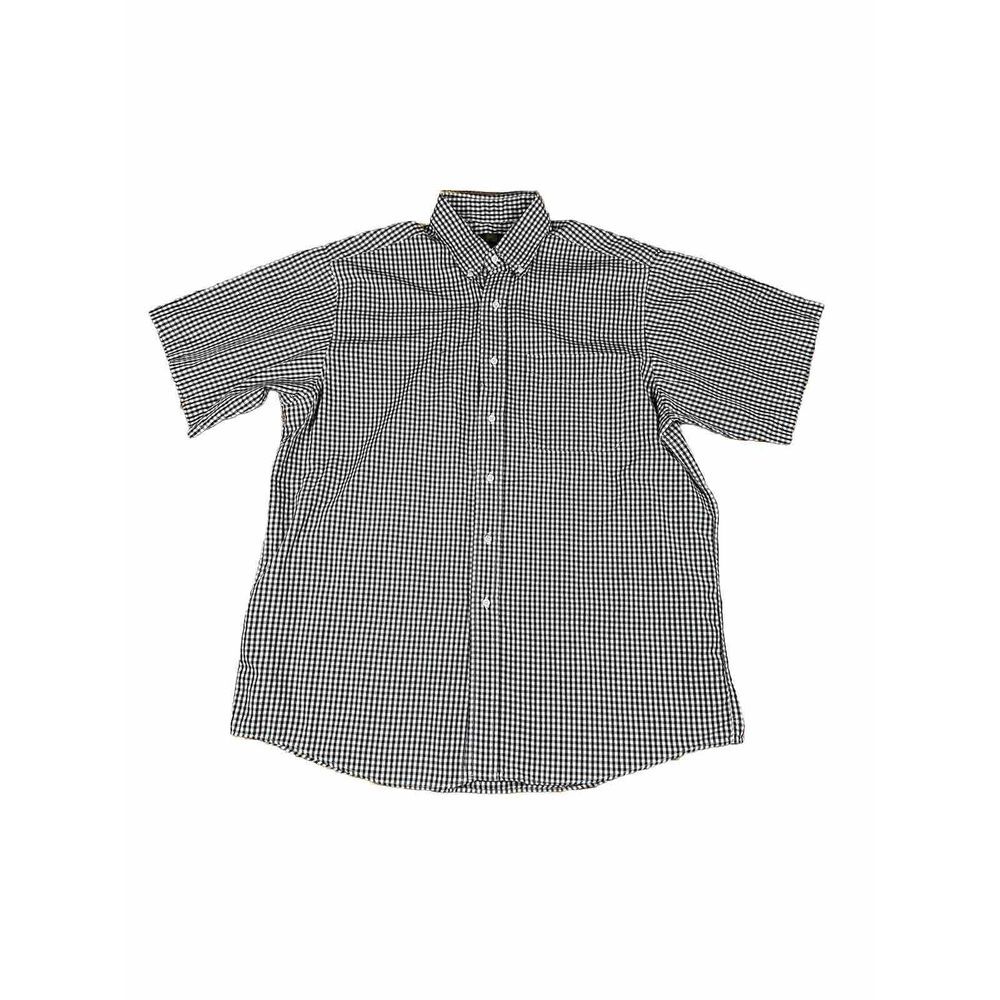 Orvis  Men's‎ Size L Short Sleeve Button Up Blue/white Check Cotton